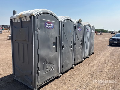 Quantity of (10) 3 ft 8 in x 3 ft 8 in 1 Person Portable Toilettes portatives