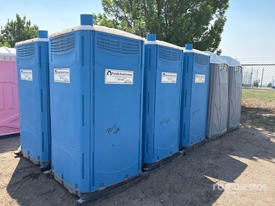 Quantity of (10) 3 ft 8 in x 3 ft 8 in 1 Person Portable Toilettes portatives