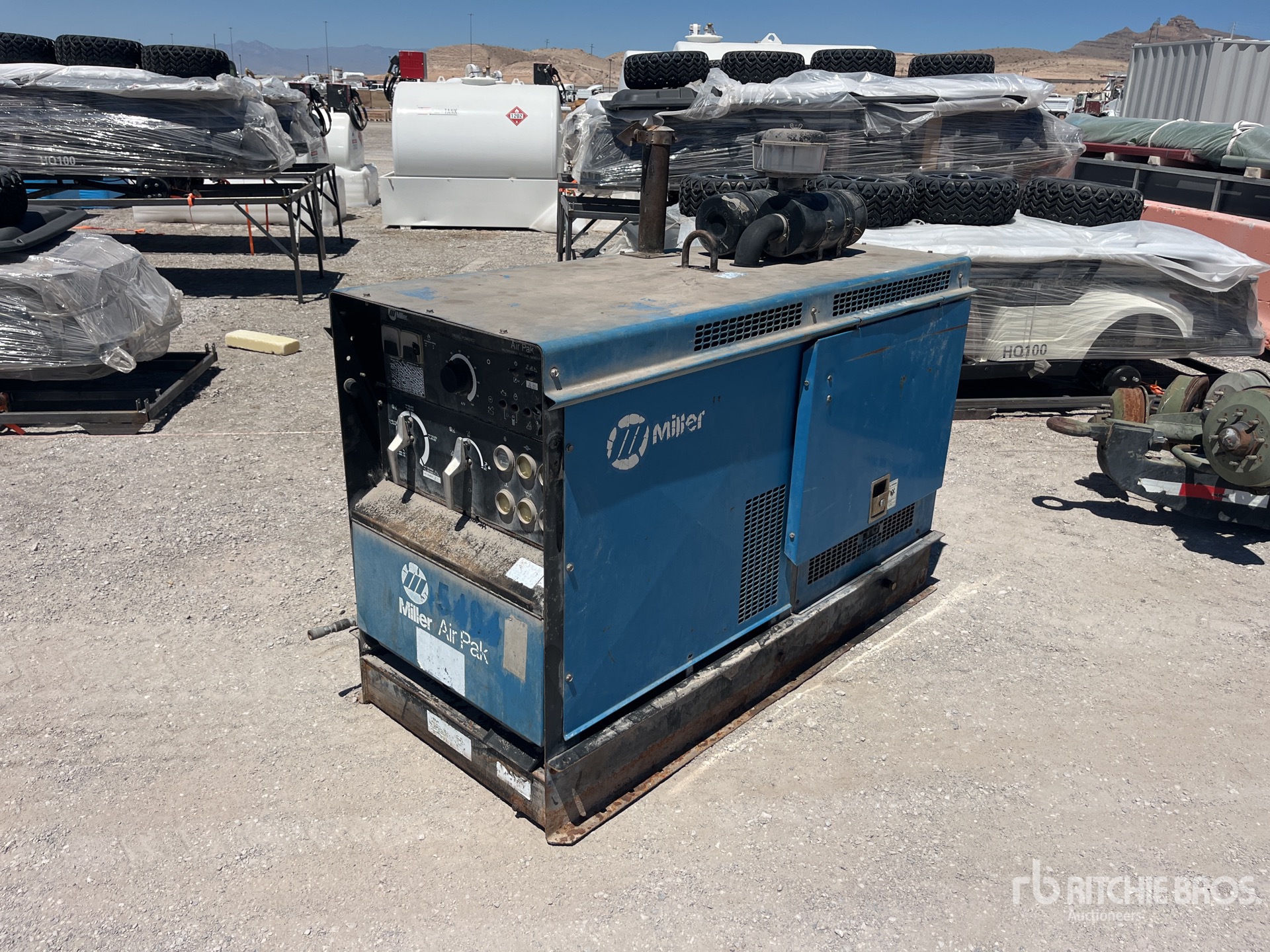 1999 Miller 12RC 225 A Skid-Mounted Multi-Process 3-in-1 Engine Driven Welder