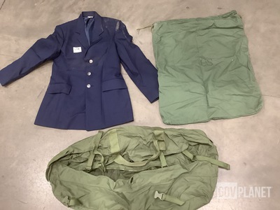 (9) Men’s Coats, (30) Duffel Bags, (50) Barracks Bags & Assorted Items