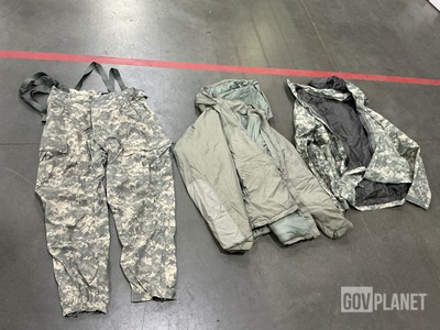 (15) Extreme Cold Weather Parkas, (12) Wet Weather Jackets & Assorted Items