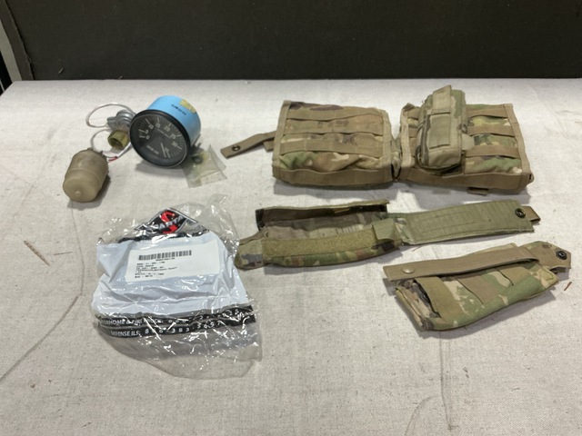(8) Motional Pickup Transducers, (19) Field Medical Pouch Sets & Assorted Items