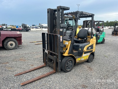 2008 Cat C5000 4750 lb Pneumatic Tire Cushion Tire Forklift