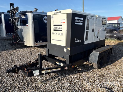 2011 Atlas Copco QAS70JD 70 kVA Mobile Generator Set