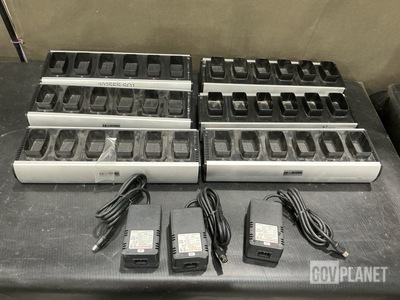 (6) Harris RF-5855-CH006 Battery Chargers