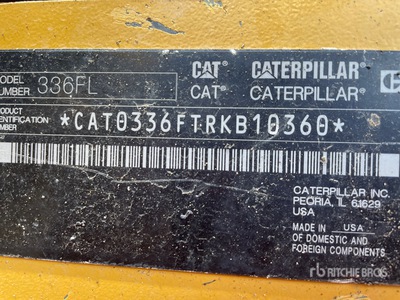 2017 Cat 336F L Tracked Excavator
