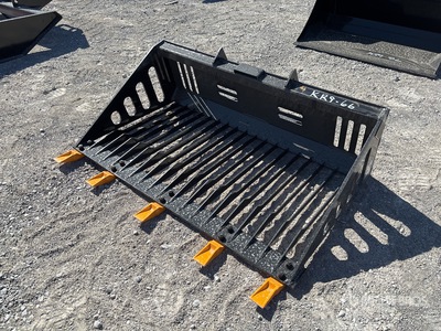 2026 GIYI GY-RB44 44 in Mini Skid Steer Rock Bucket Varios implementos minicargadora (Unused)