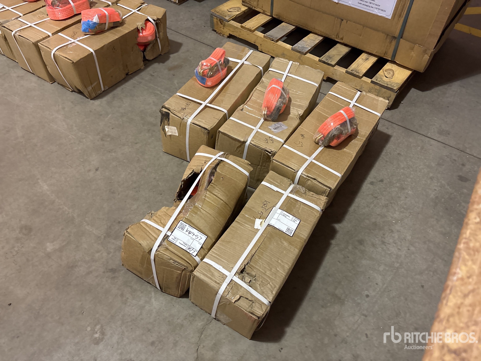 Quantity of (5) Boxes of 2026 SKLP SK003 2 in x 27 ft Ratchet Straps (Unused)