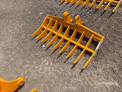 2026 GIYI 38 in Excavator Rake - Fits Cat 303 (Unused)