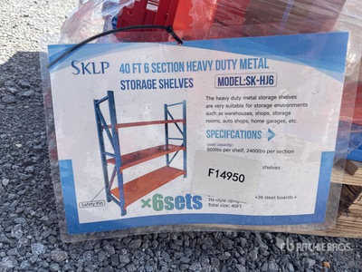 2026 SKLP SK-HJ6 Metal Storage Shelve Varios, tienda, almacen, consumidor (Unused)
