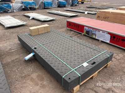 Quantity of (12) 2026 SKLP SK-LJB12 Polyethylene Sheet Ground Protection Mats (Unused)