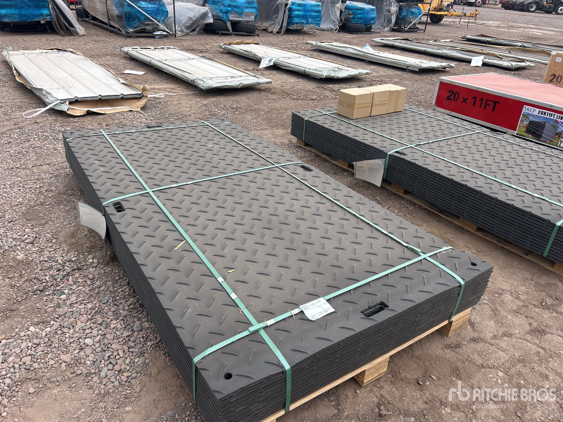 Quantity of (12) 2026 SKLP SK-LJB12 Polyethylene Sheet Ground Protection Mats (Unused)