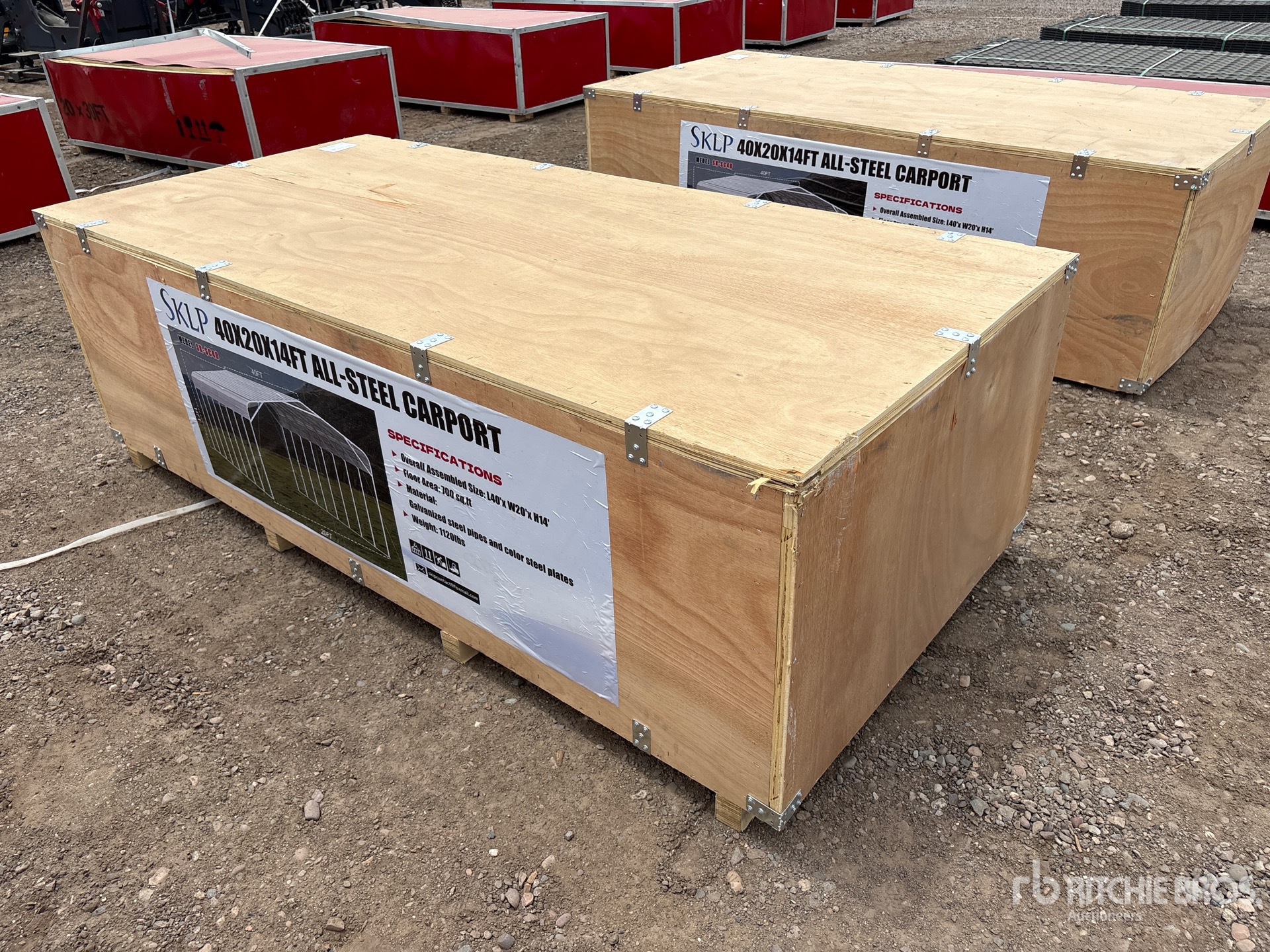2026 SKLP SK-SC40 20 ft x 40 ft All-Steel Carport (Unused)