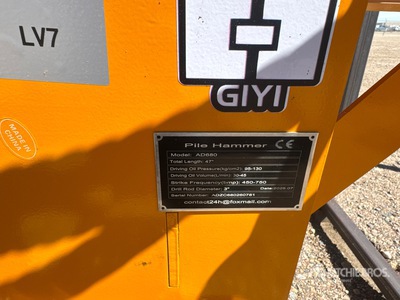 2026 GIYI GY-AD680 Skid Steer Post Driver (Unused)