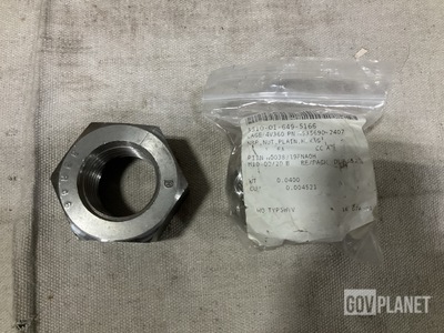 (12) General Atomics MS35690-2407 Plain Hexagon Nuts