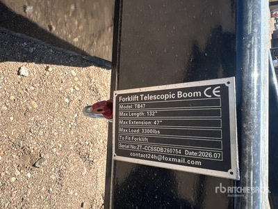 2026 GIYI GY-TB47 132 in 3300 lb Forklift Extendable Boom (Unused)