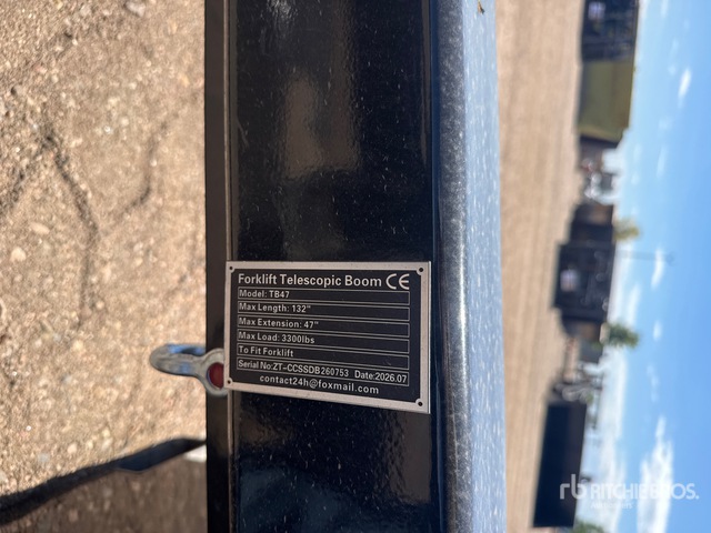 2026 GIYI GY-TB47 132 in 3300 lb Forklift Extendable Boom (Unused)