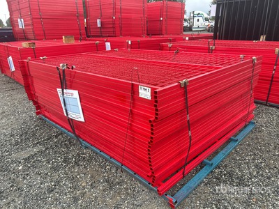 Quantity of (30) Canex 8 ft x 6 ft Powder Coated サイト フェンス (Unused)