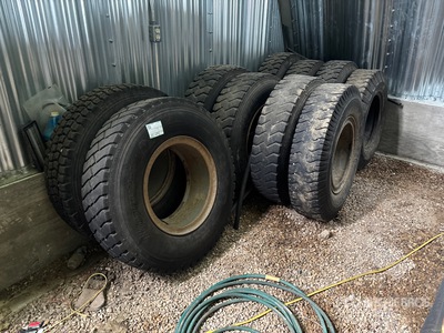 Quantity of (9) 10.00R20 Tires