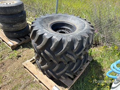 Quantity of (2) Titan HI- TRACTION LUG 18.4-16.1 Tires