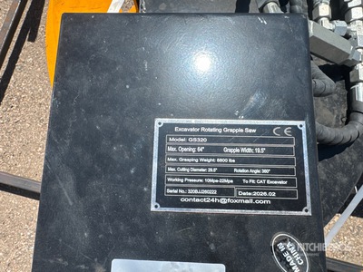 2026 GIYI GY-GS320 64 in Excavator Rotating Grapple Saw (Unused)