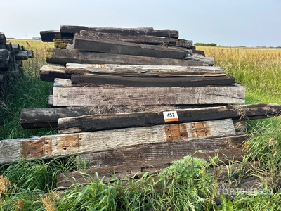 Quantity of (60) 7 in x 8 in x 9 ft Railroad Tie