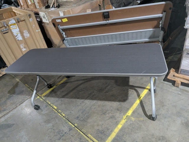 (5) - Safco Mobile Flip-Top Training Table 72 in. x 24 in. (5) - Safco Mobile Flip-Top Training Table 72 in. x 24 in.