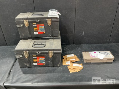 (7) Toolboxes, (8) Round Nuts & (1) Tool Kit & Assorted Items