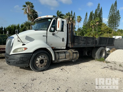 2011 International Prostar+ 113 4x2 Flatbed Dump Truck