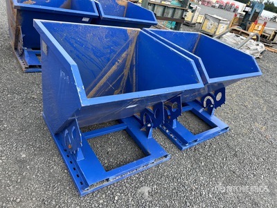 Quantity of (2) 3 ft 6.5 in Self-Dumping Hopper
