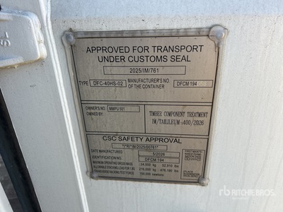2026 40 Ft One-Way High Cube Storage Container (Unused)