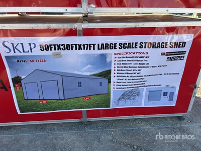 2026 SKLP SK-S5030 50 ft x 31 ft x 17 ft Storage Shed Tents and Tent Components (Unused)