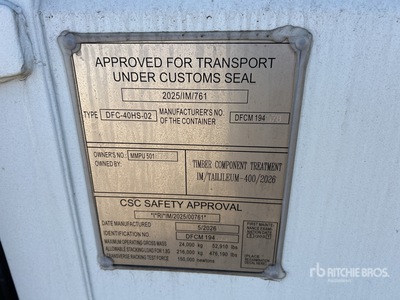 2026 40 Ft One-Way High Cube Storage Container (Unused)