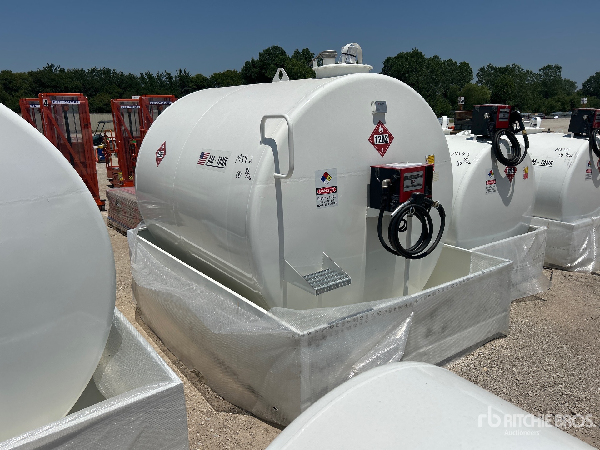 2026 AM Tank 2376 gal Skid Mounted Steel Diesel Storage and Dispensing Tank (Unused)