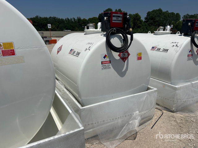 2026 AM Tank 1000 gal Skid Mounted Steel Diesel Storage and Dispensing Tank (Unused)