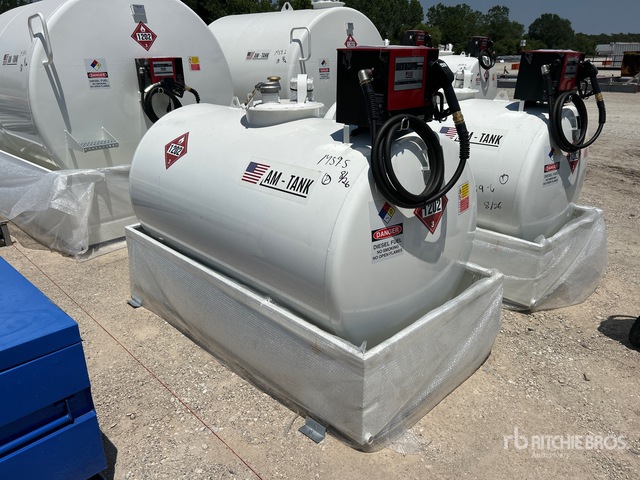 2026 AM Tank 555 gal Skid Mounted Steel Diesel Storage and Dispensing Tank (Unused)