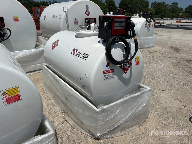2026 AM Tank 555 gal Skid Mounted Steel Diesel Storage and Dispensing Tank (Unused)