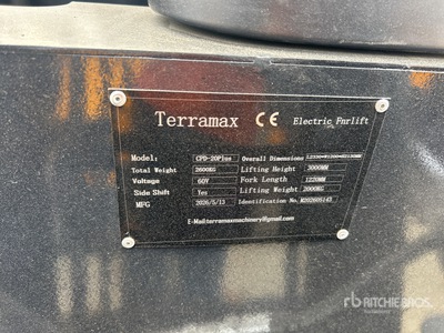 2026 Terramax CPD-20 2 ton Electric Forklift