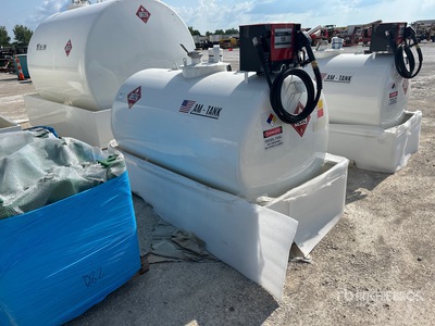 2026 AM Tank 555 gal Skid Mounted Steel Diesel Storage and Dispensing Tanque (Unused)