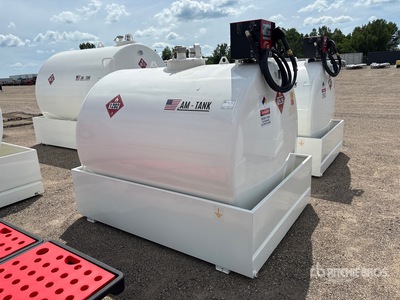 2026 AM Tank 1000 gal Skid Mounted Steel Diesel Storage and Dispensing Tank (Unused)