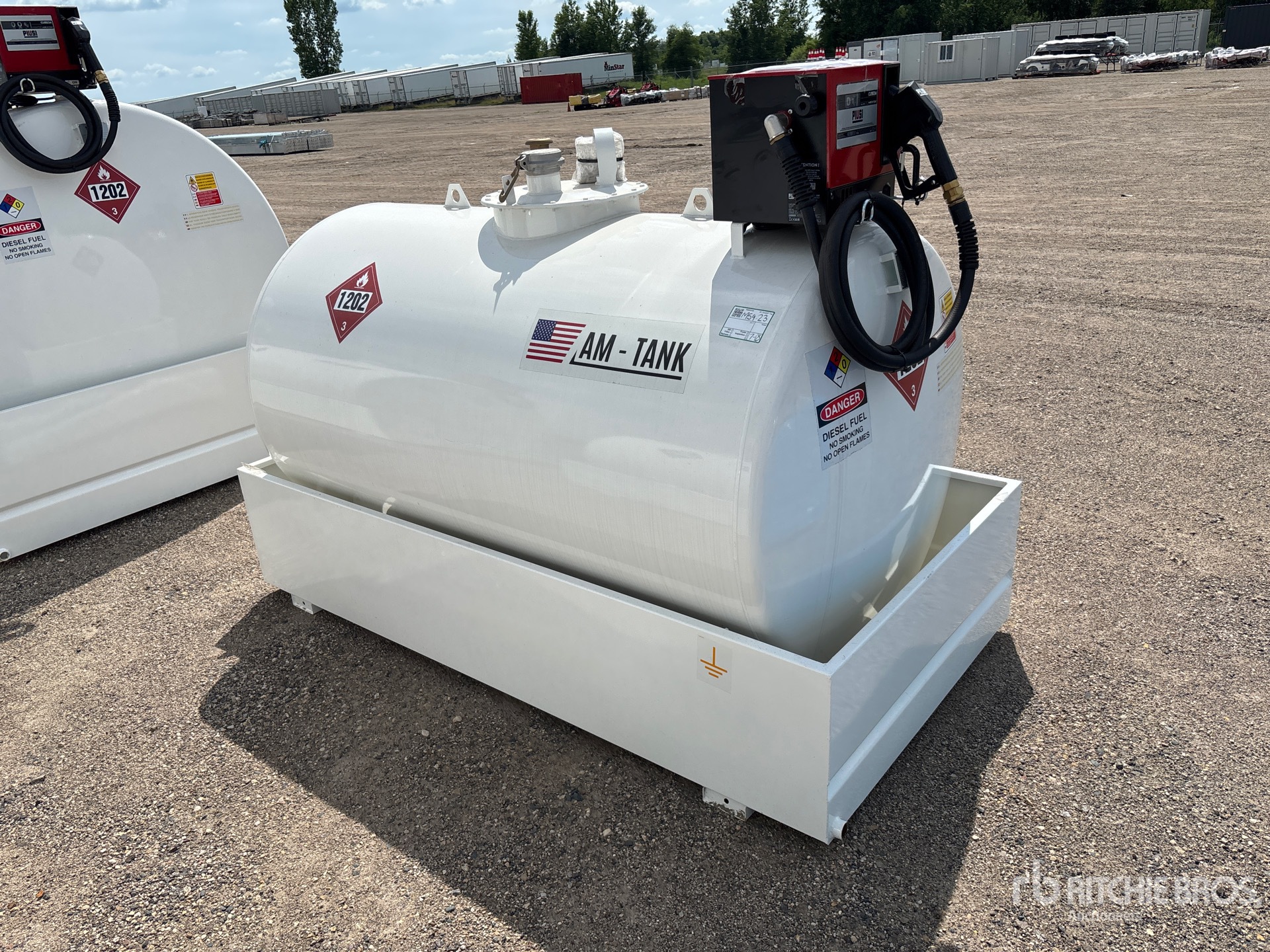 2026 AM Tank 490 gal Skid Mounted Steel Diesel Tank (Unused)