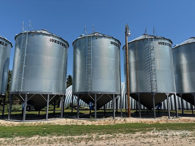 Westeel 1805 +/- 4900 bu 5 Ring Hopper Grain Bin
