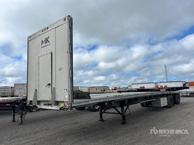 2014 Transcraft 48 ft T/A Spread Axle Flatbed Trailer