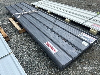 Quantity of (100) 3 ft x 12 ft Grey Metal Roof Panel معدات بناء متنوعة (Unused)
