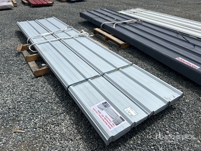 Quantity of (70) 3 ft x 12 ft White Metal Roof Panel معدات بناء متنوعة (Unused)
