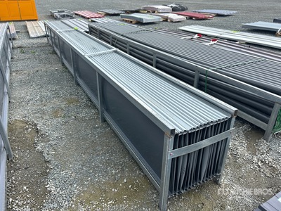 Quantity of (30) 17 ft x 20 ft Grey Metal Roof Panel معدات بناء متنوعة