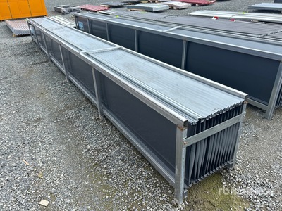 Quantity of (30) 17 ft x 20 ft Grey Metal Roof Panel معدات بناء متنوعة