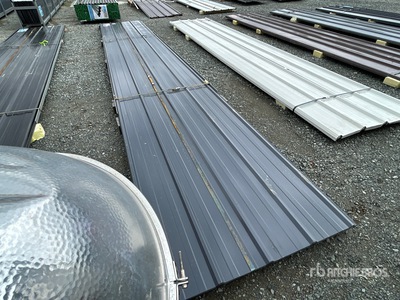 Quantity of (20) 3 ft x 20 ft Grey Metal Roof Panel معدات بناء متنوعة (Unused)
