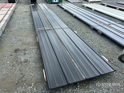 Quantity of (20) 3 ft x 20 ft Black Metal Roof Panel معدات بناء متنوعة (Unused)