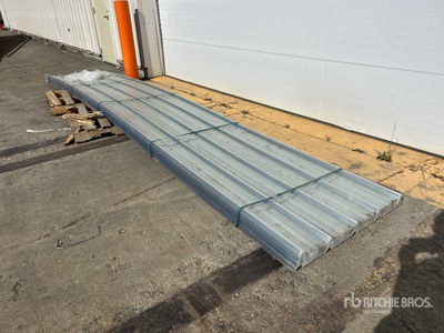 Quantity of (50) 35 in x 20 ft Corrugated Polycarbonate Roof Panel (Unused)